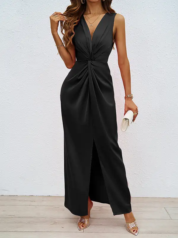 Knot Neck Maxi Dress
