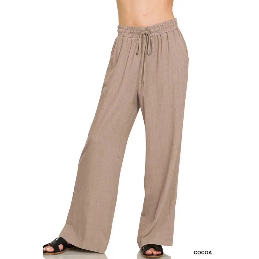 Linen Drawstring Pants