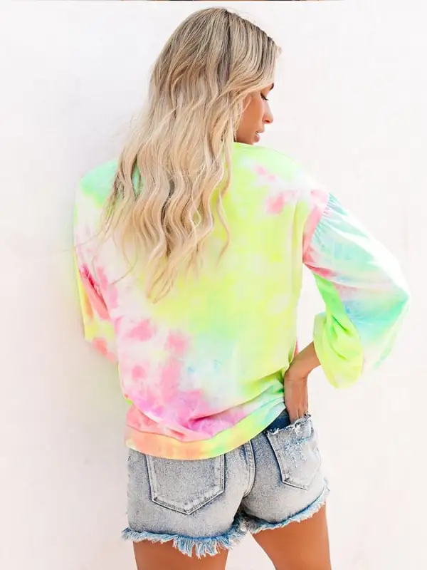 Women's Look Back And Thank God Look Forward And Trust God Tie Dye Sweatshirt