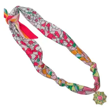 Floral Scarf Charm Necklace