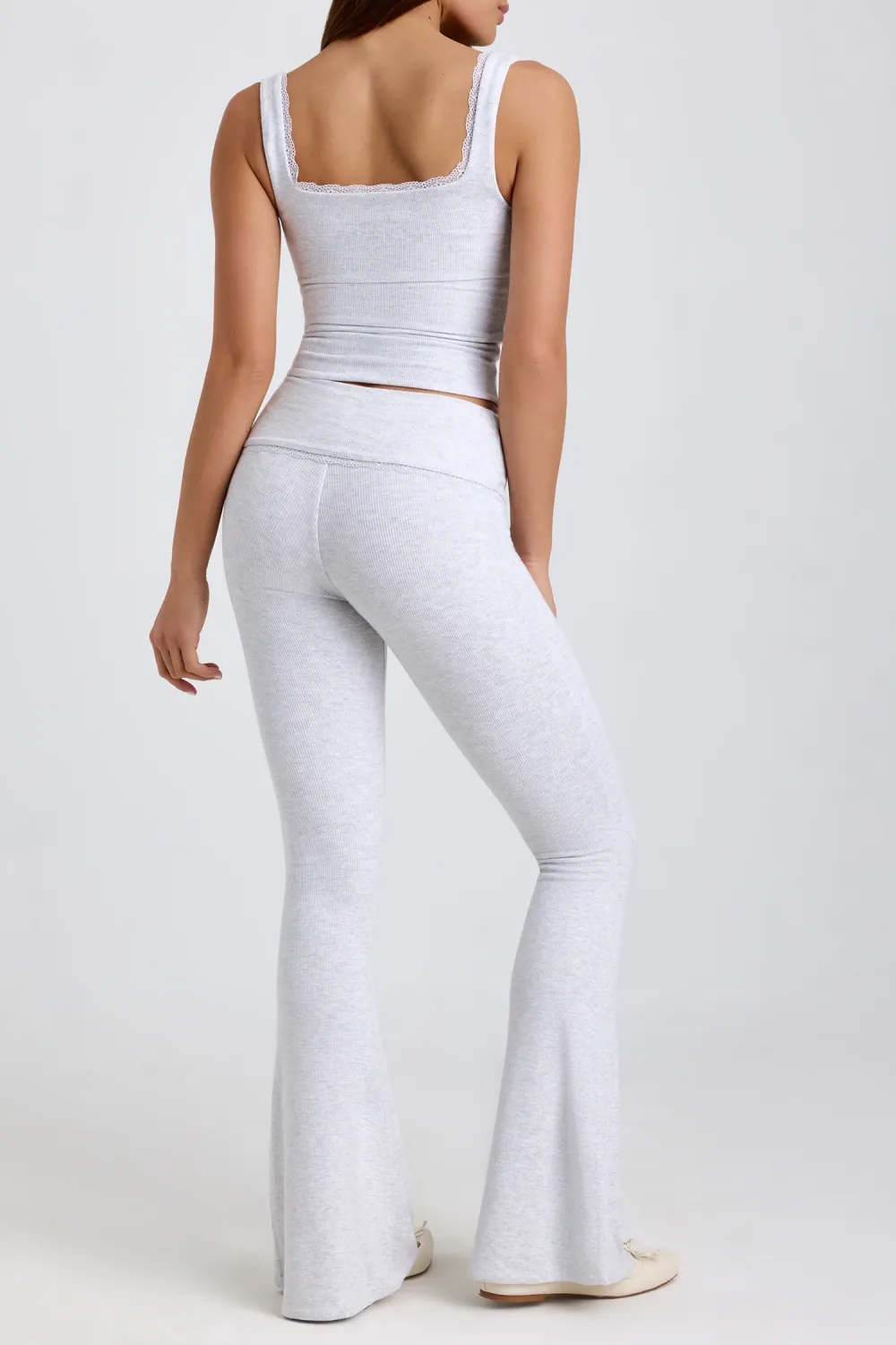 Comfortable Stretch Lace Trim Women's Trousers