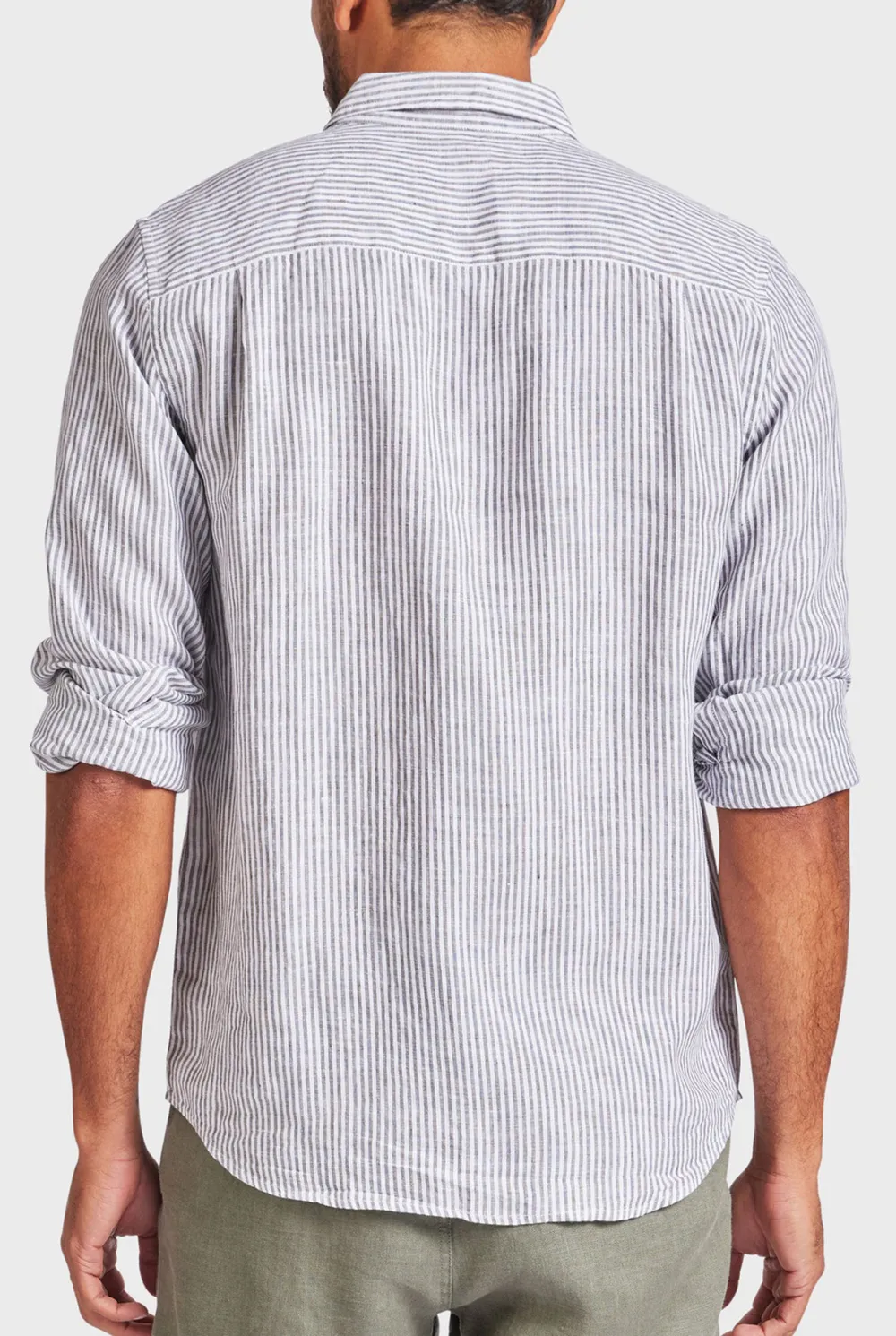 Rory Linen Shirt- Smoke pine