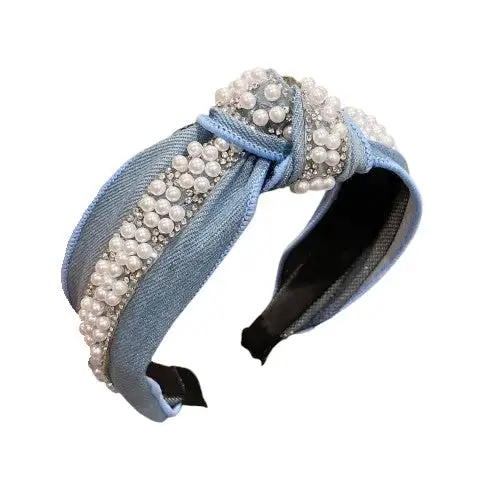 Elegant Pearl Knot Headband