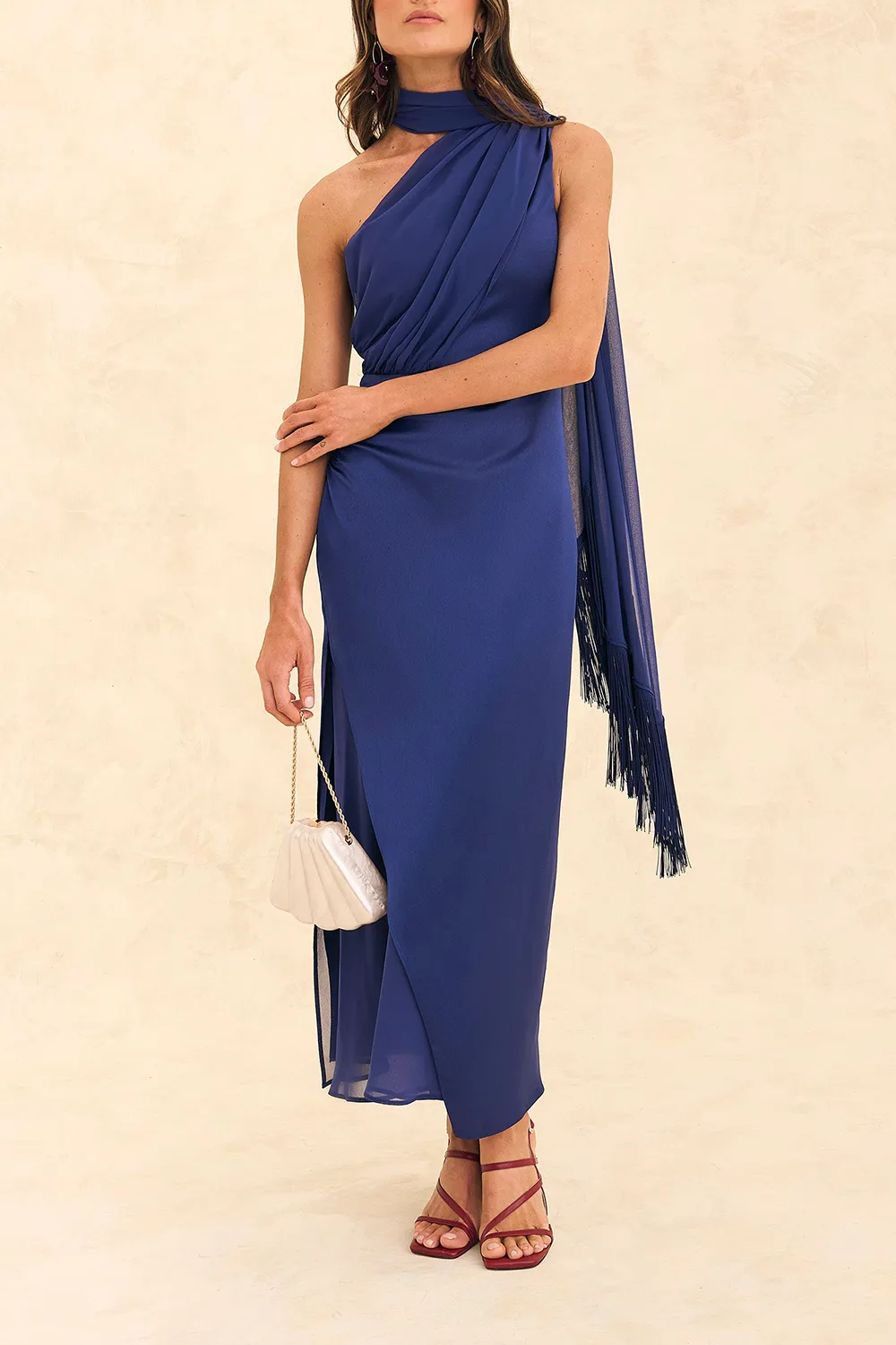 Satin Fashion Halterneck Dress
