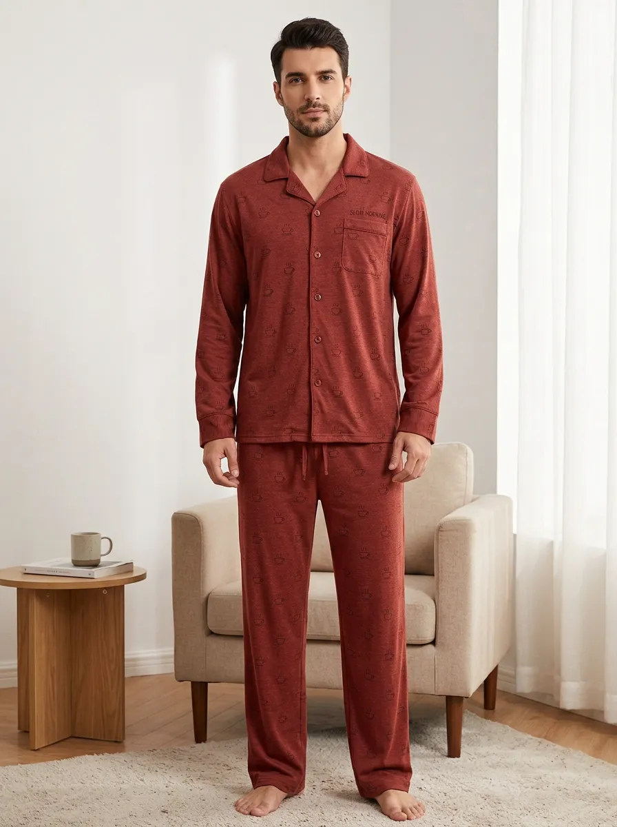 Modern Detail Classic Men's Pajama Set