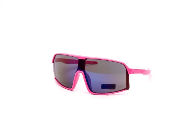 12-Pack Kids Neon Bold Sport Shield Wraparound Burnt Mirror Sunglasses