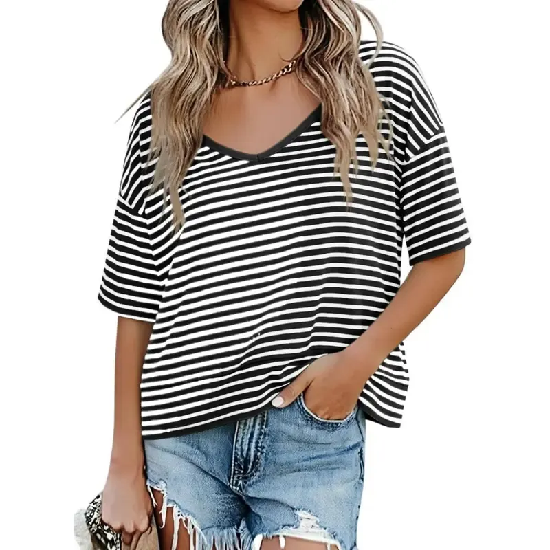 Women's Summer V-Neck T-Shirt