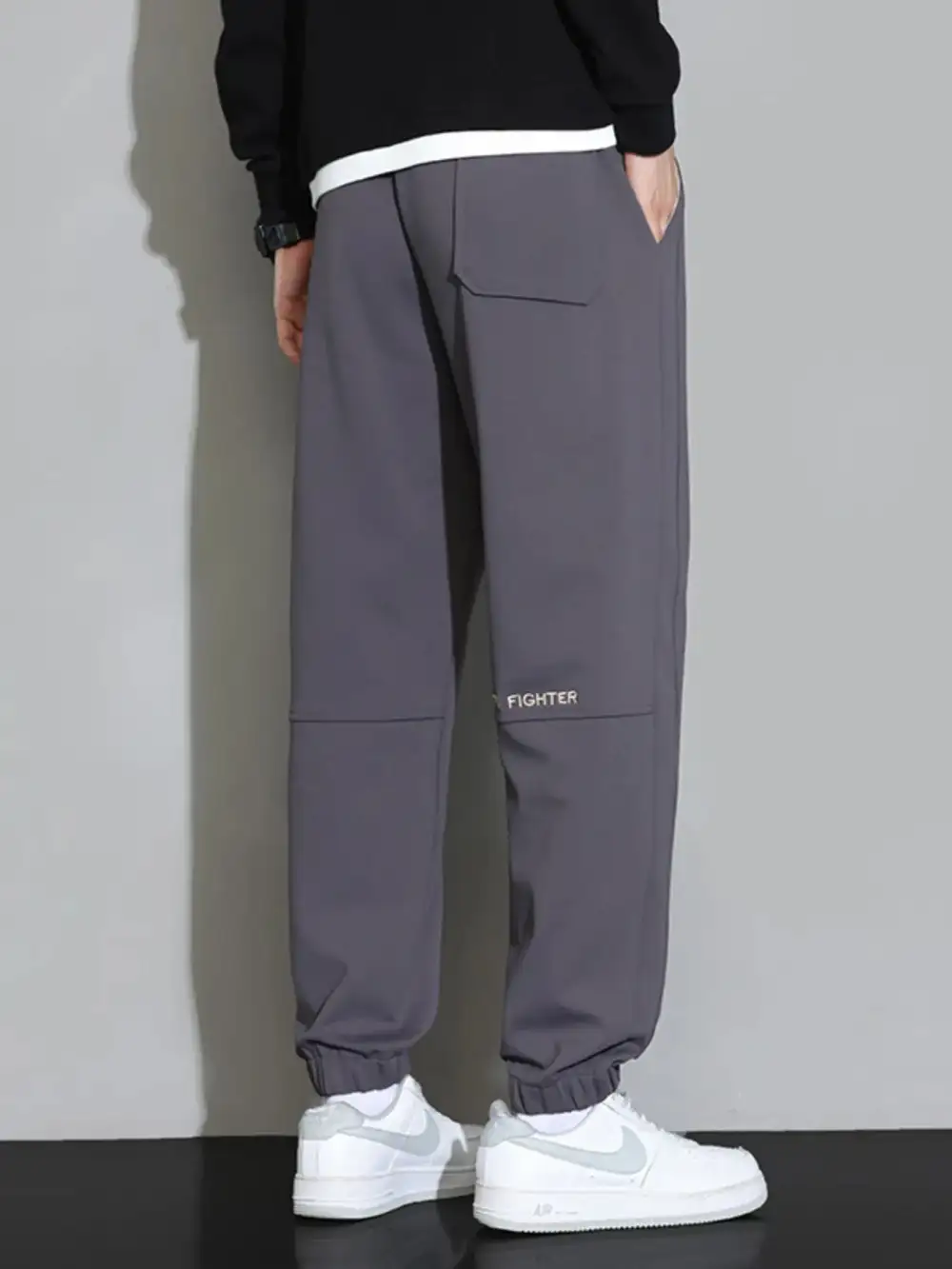 Men's Plus Size Casual Jogger Pants with Drawstring