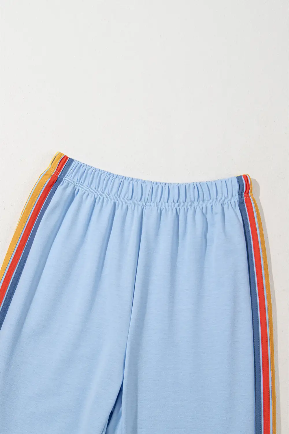 High-Waist Striped Sweatpants