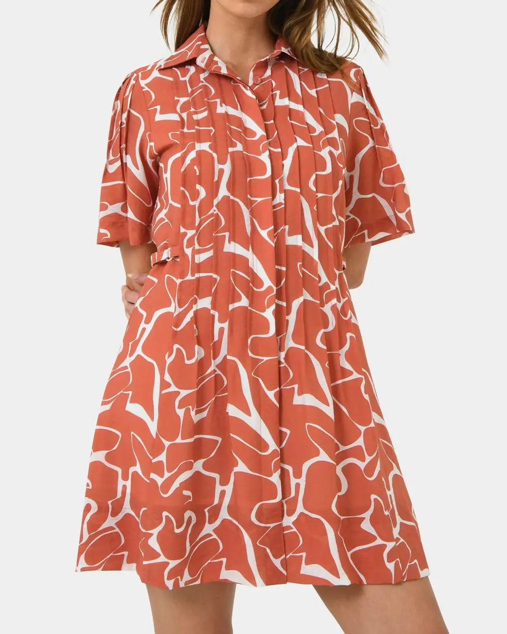 Relaxed Style Sunshine Pleated Dress