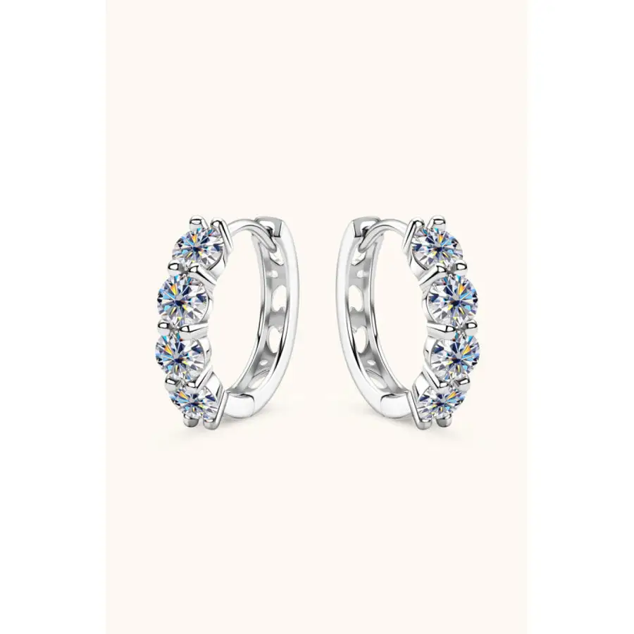 Moissanite Huggie Earrings
