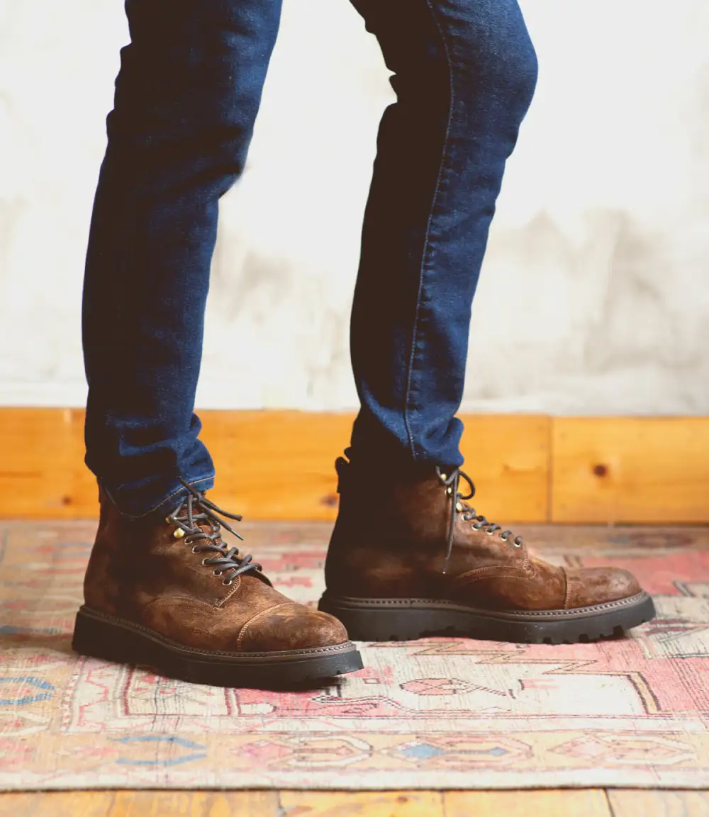 Suede Leather Rugged Heritage Ankle Boots