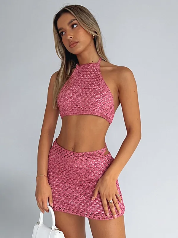 Halter Cropped Coordinated Set
