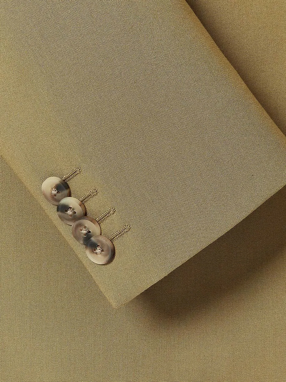 Camel Single Breasted Suit Blazer