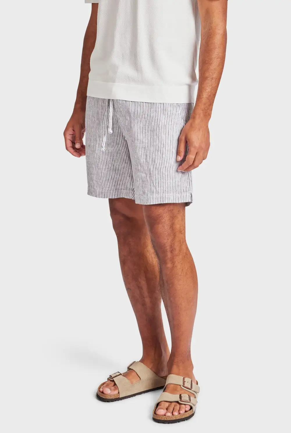 Striped Linen Loose Fit Short