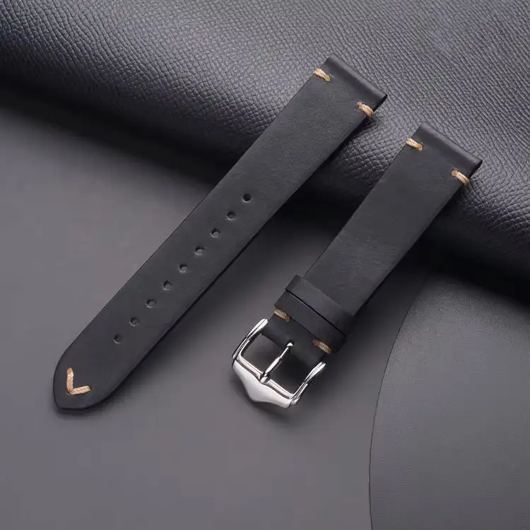 Vegetable-Tanned Leather Watch Strap