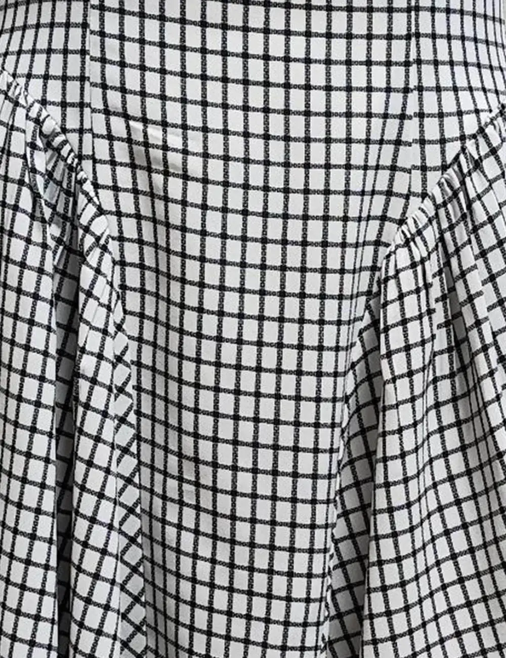 Romantic Gingham Square Neck Flared Mini Dress