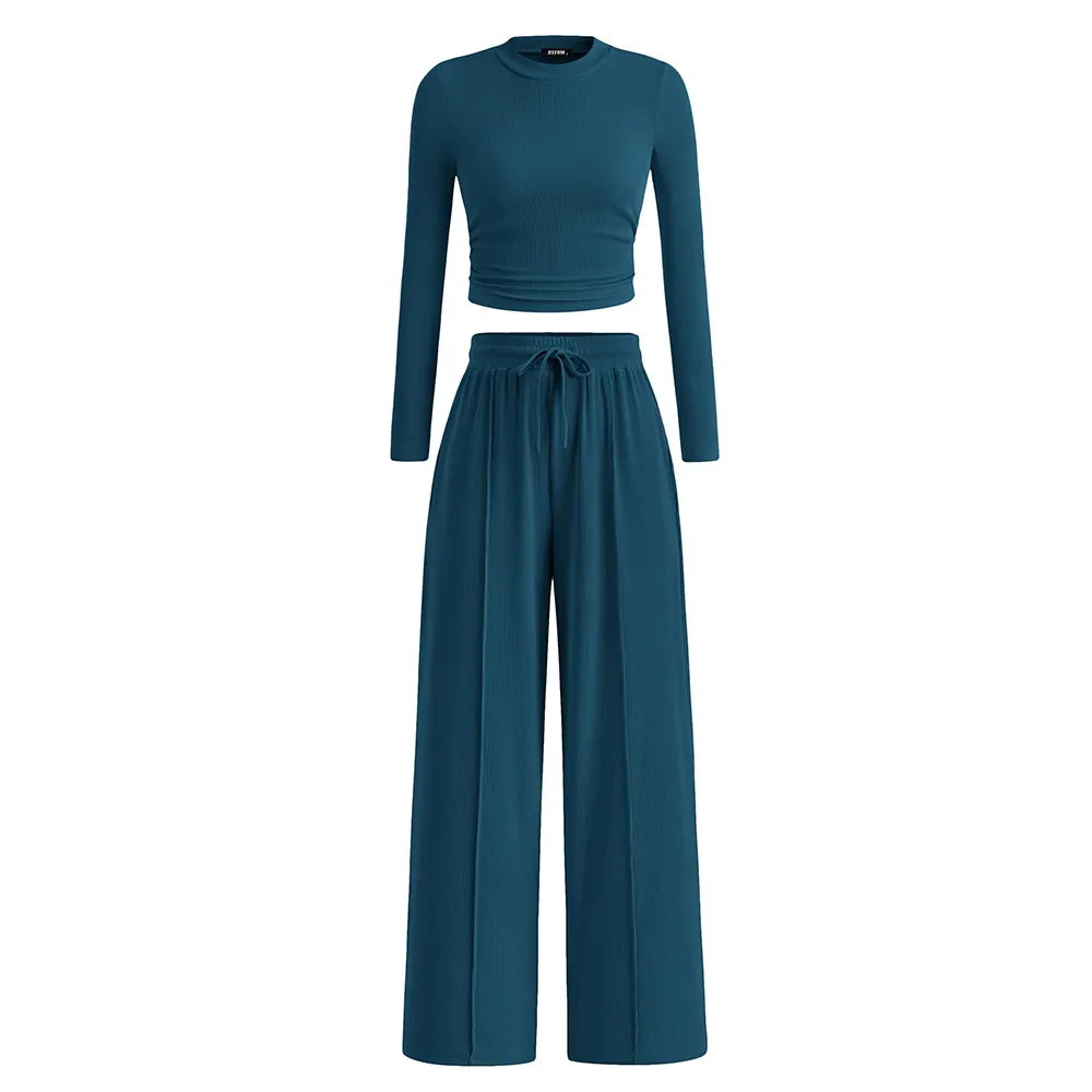 2-Piece Ribbed Knit Set Loungewear