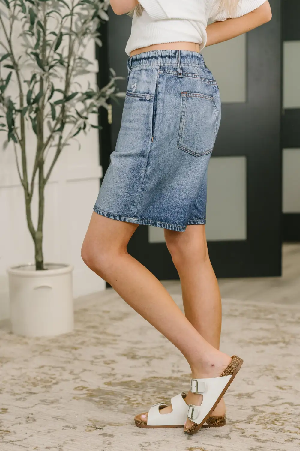Printed High Waisted Casual Shorts