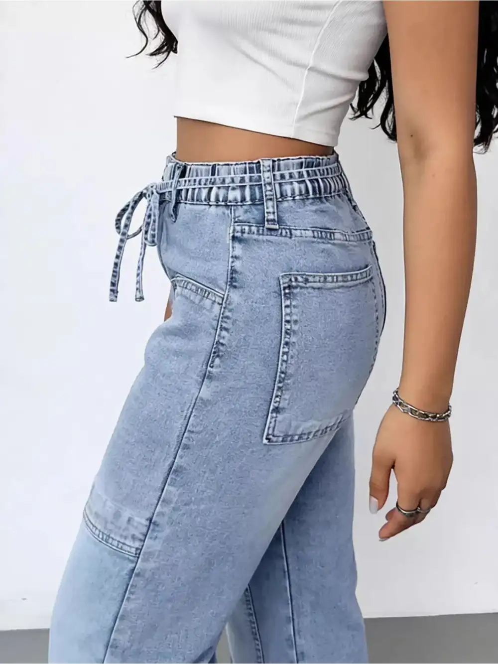 Classic Wide Leg Denim Jeans