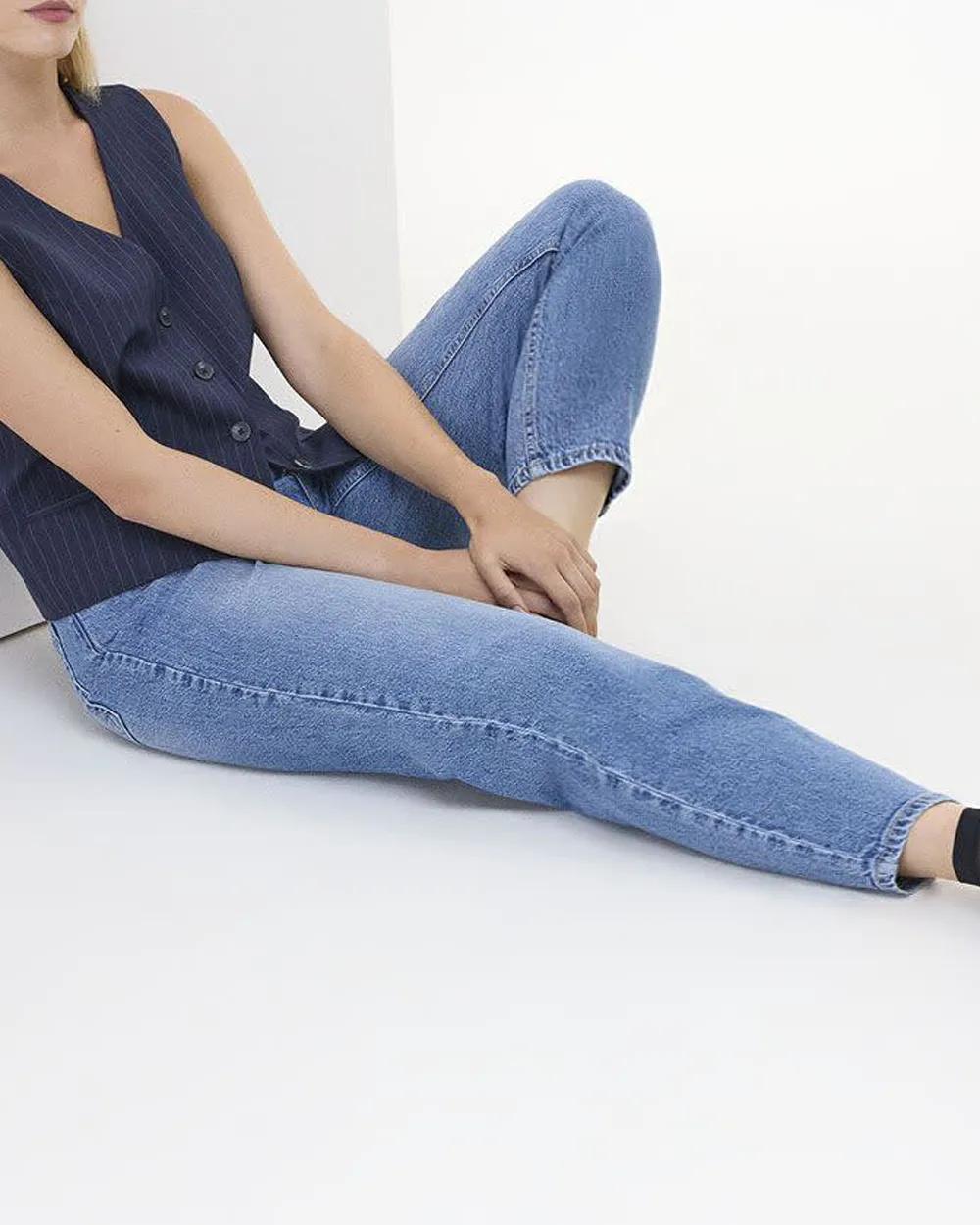 Tapered-Leg High-Rise Jean 