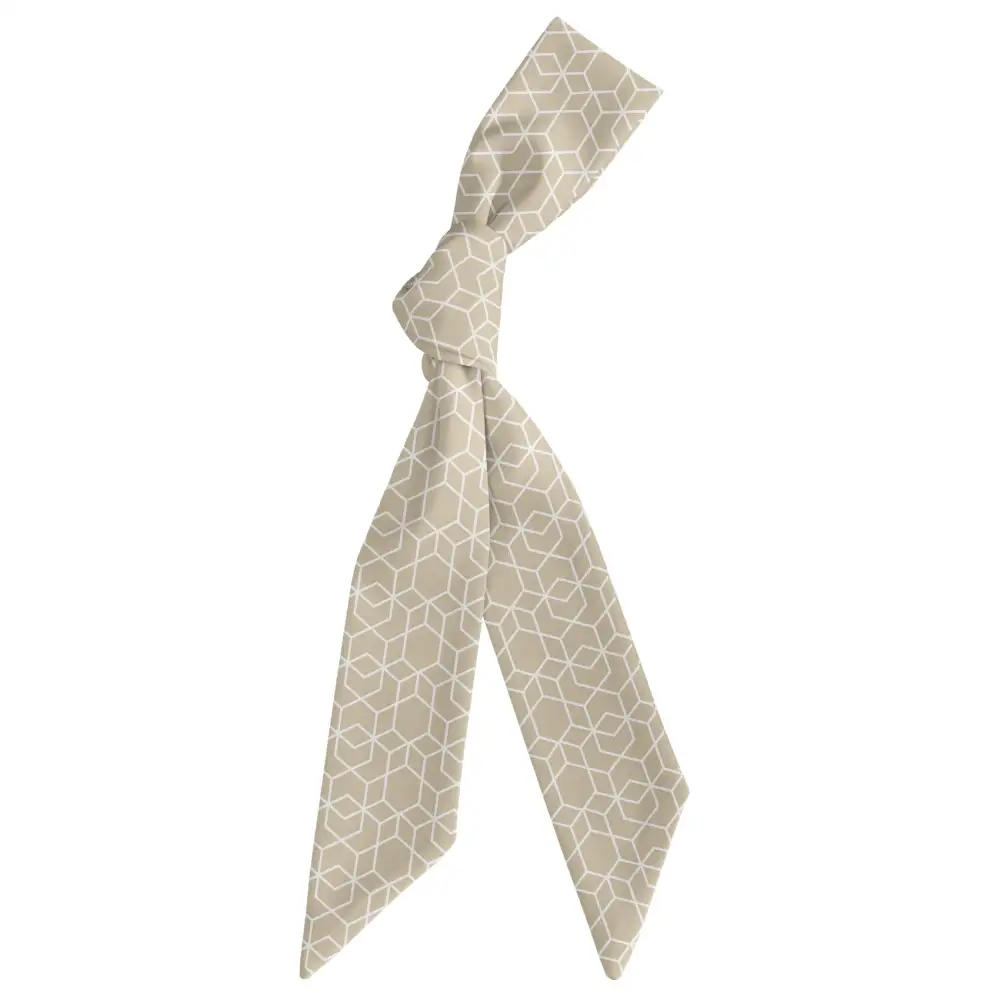 Crystalline Geometric Pattern Hair Scarf