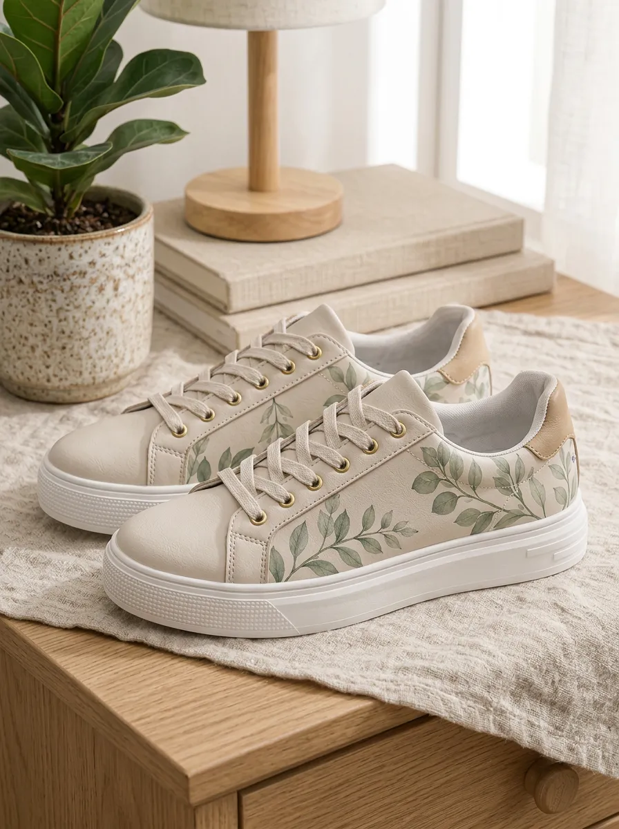 Women's Relaxed Botanical Lover Leaves Skate Shoes