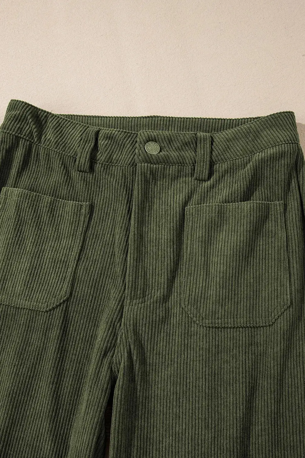 Lightweight High Waist Pocket Detail Pants