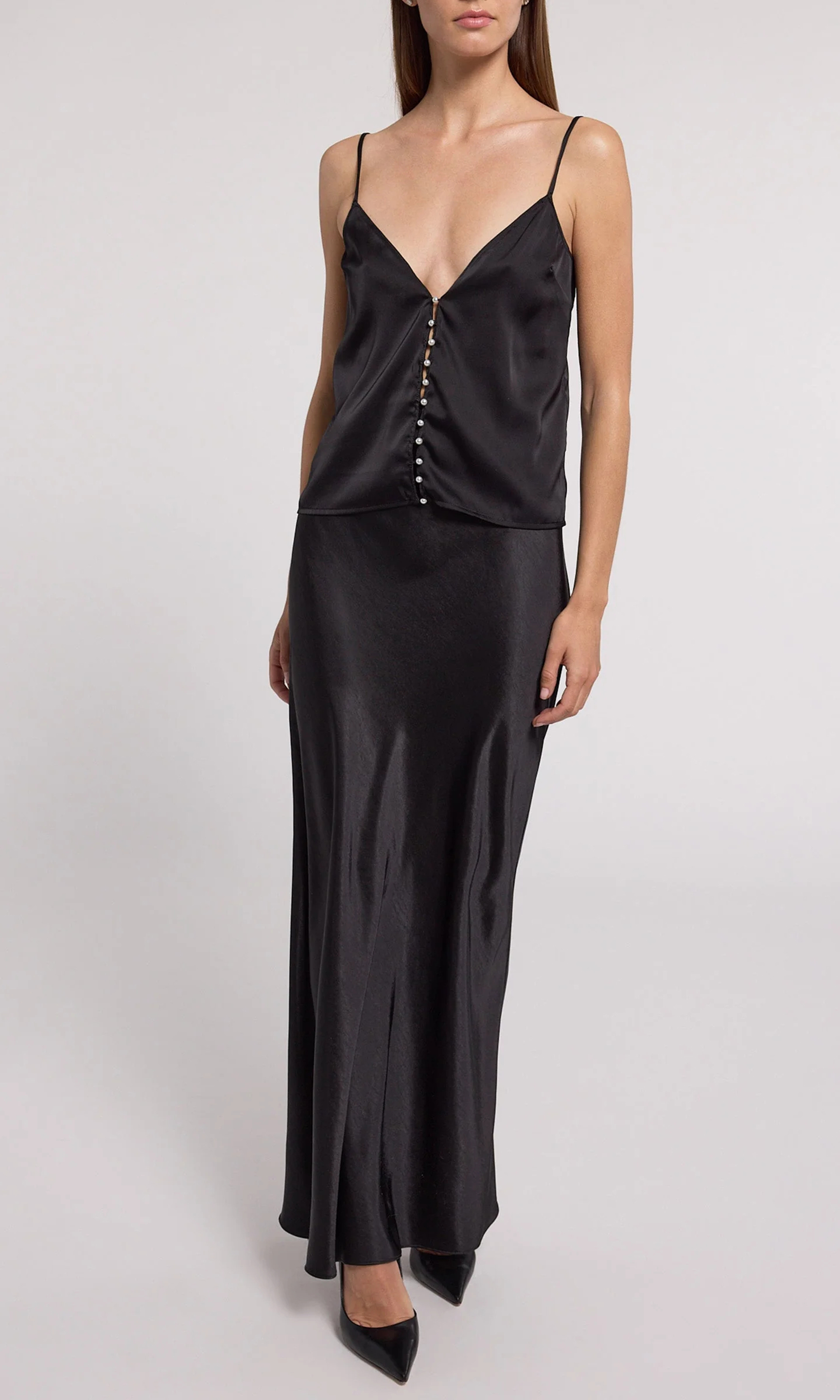 Luxe Satin Midi Skirt