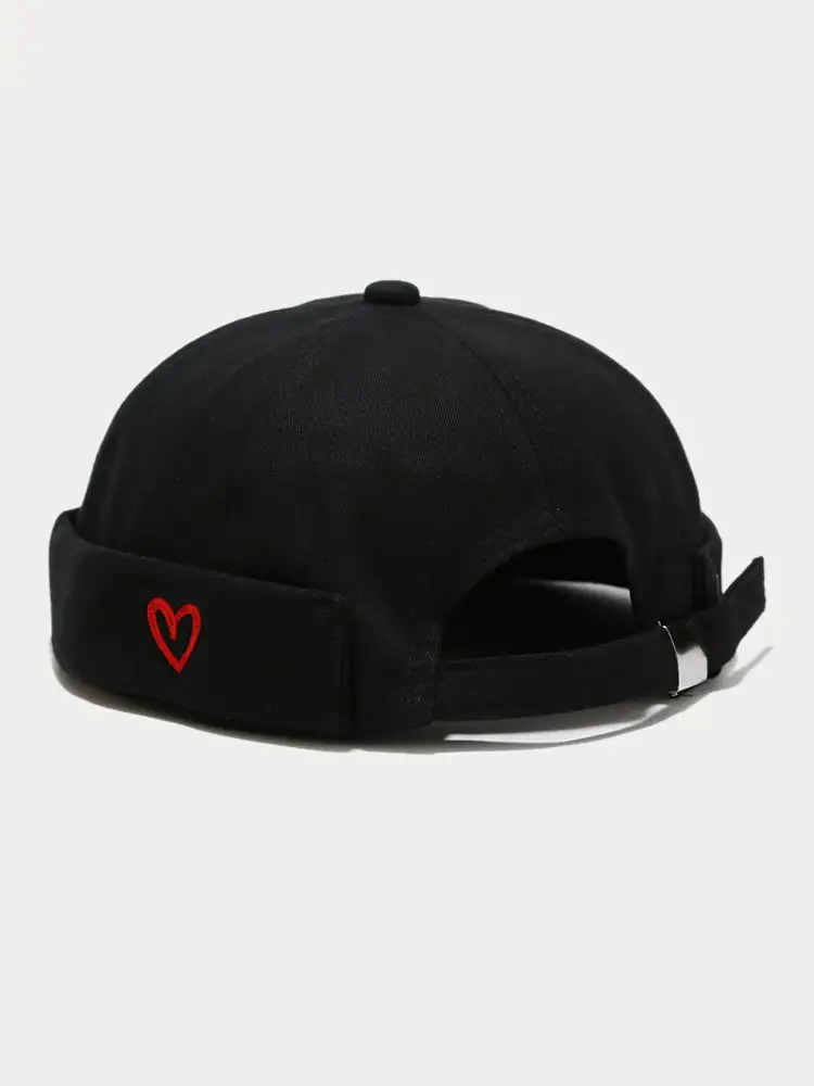 Stylish Heart Embroidery Brimless Hat