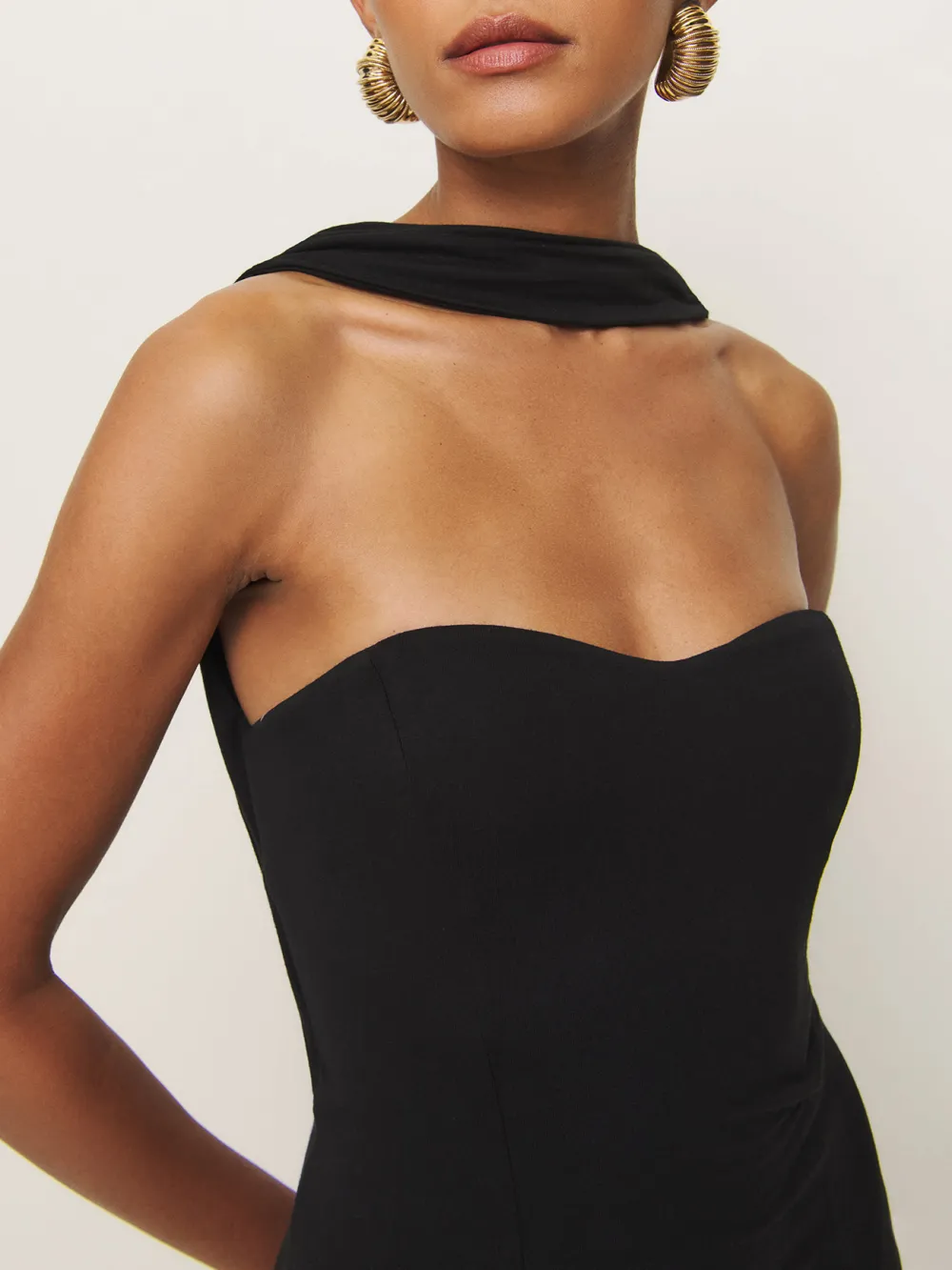 Strapless Bodycon Midi Dress