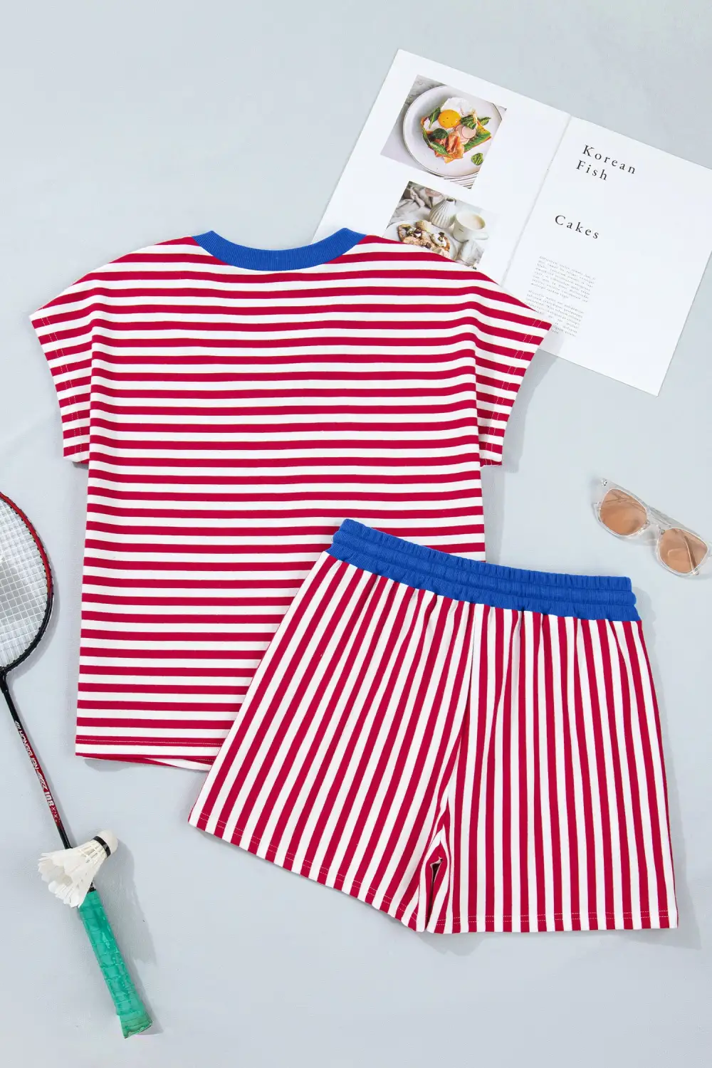 Drawstring Relaxed Shorts Lounge Set Comfort