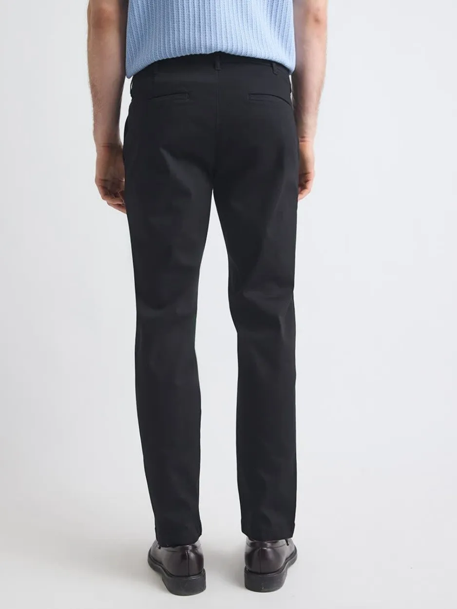 Black Commuting Style Slim-Fit Super-Stretch Pant