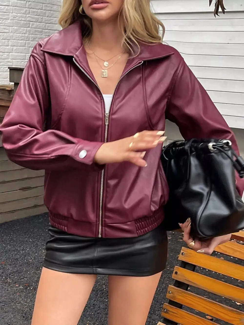 Zip Up Long Sleeve Jacket Effortless Outfit Layer