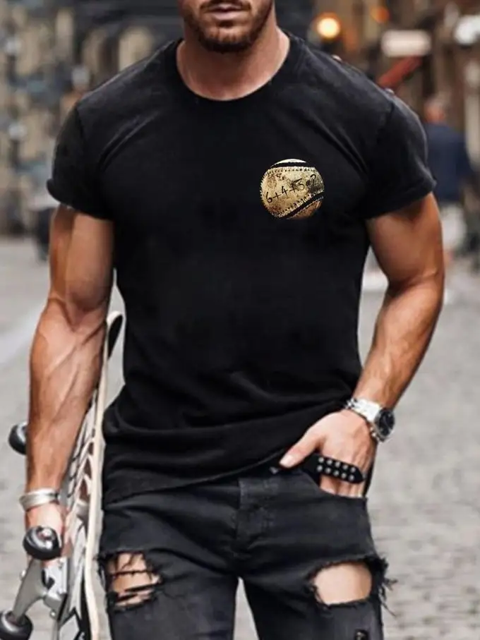 Men's Baseball Math Print T-Shirt