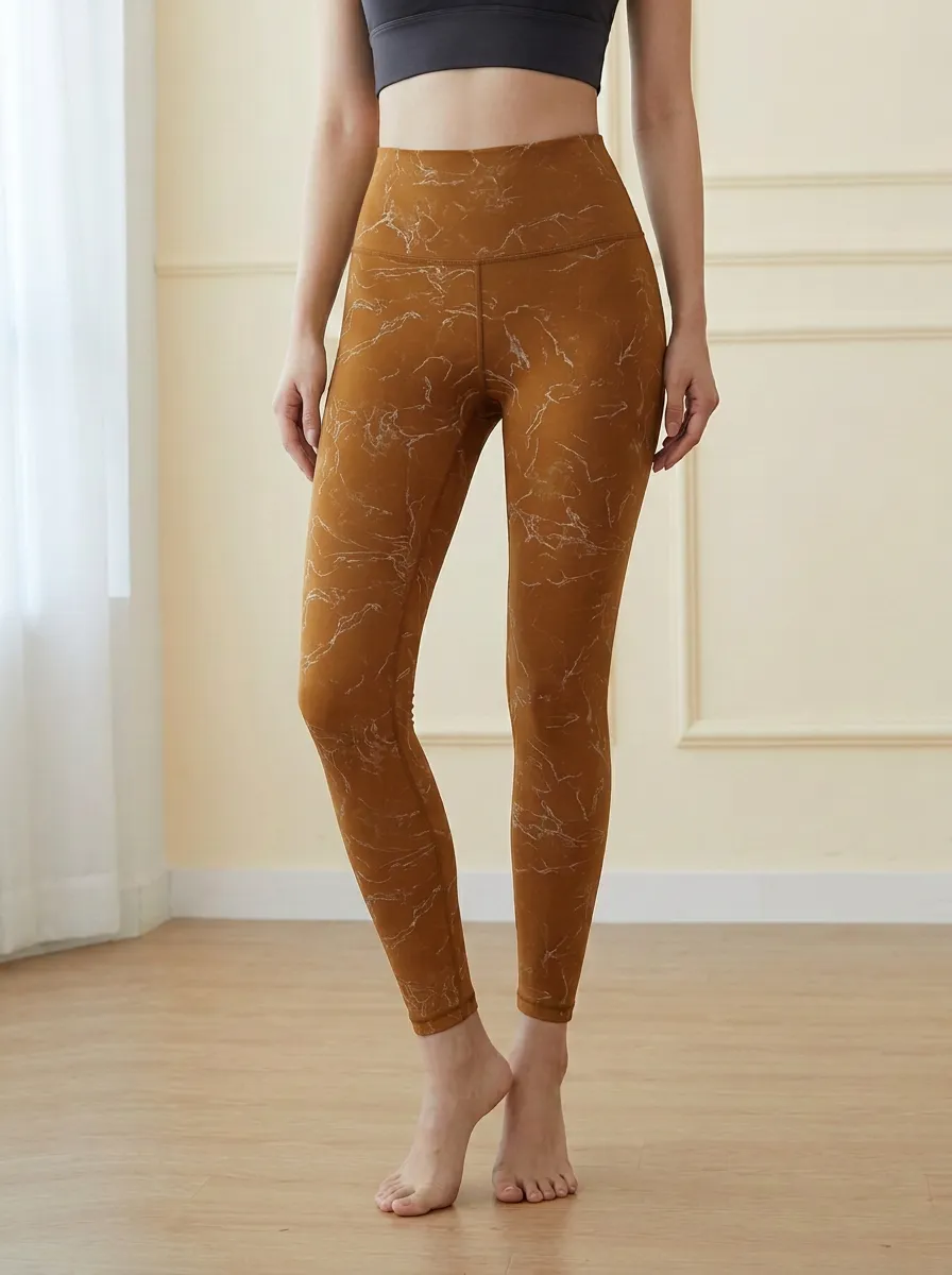 Women's Marble Pattern Print Leggings