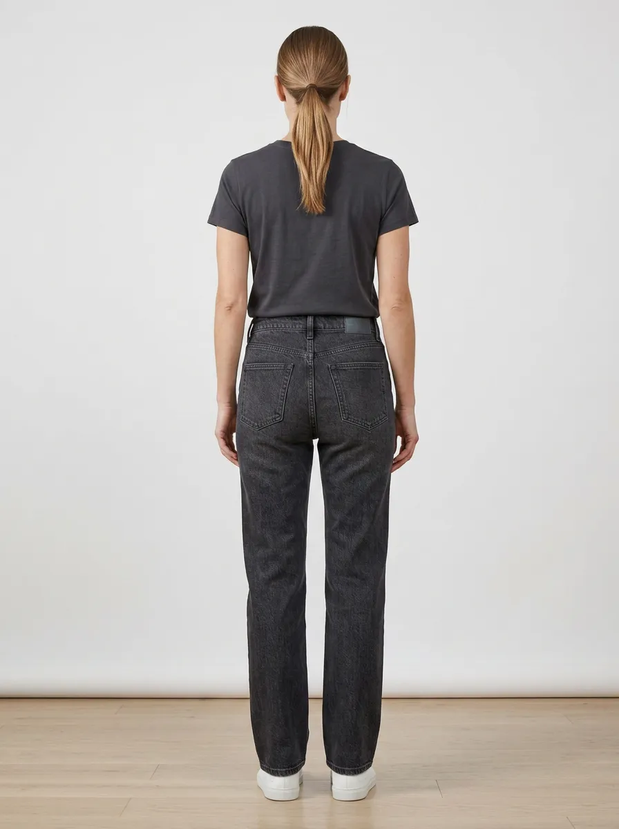 Versatile-Look Washed Denim Jeans