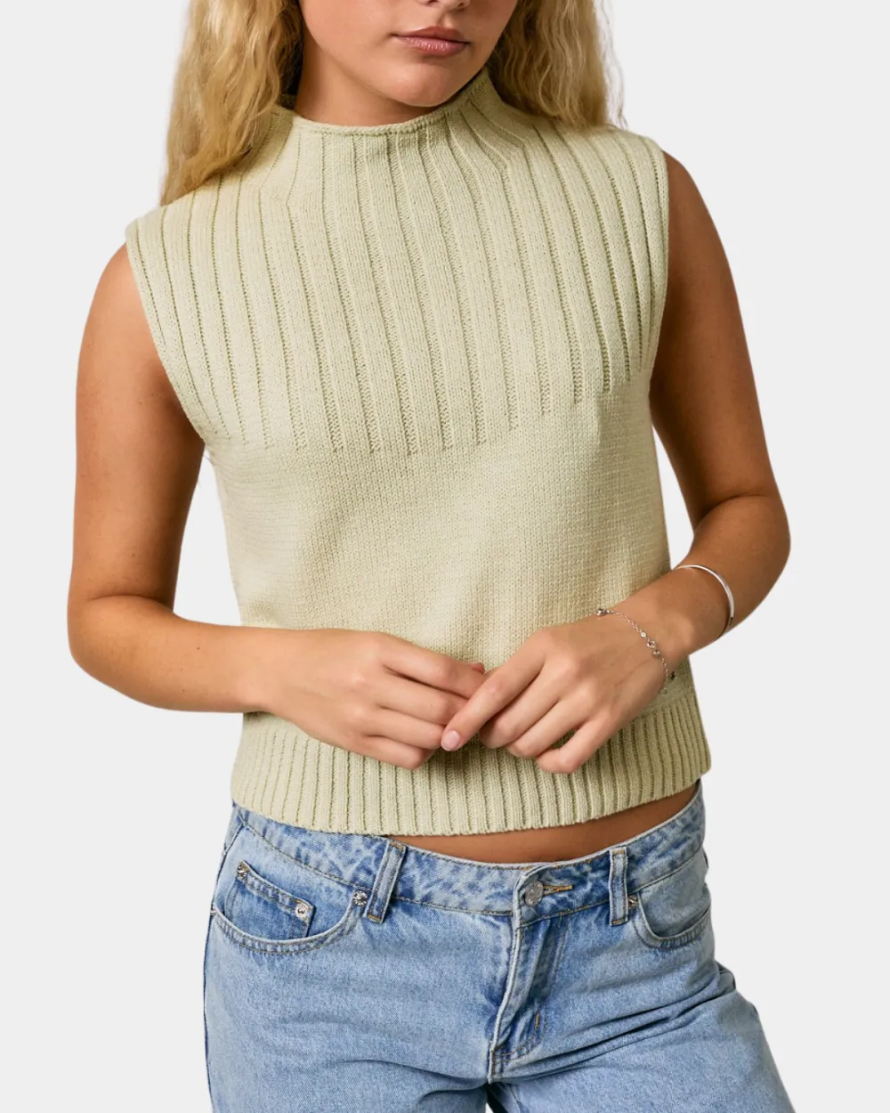 Mock Neck Sweater Top