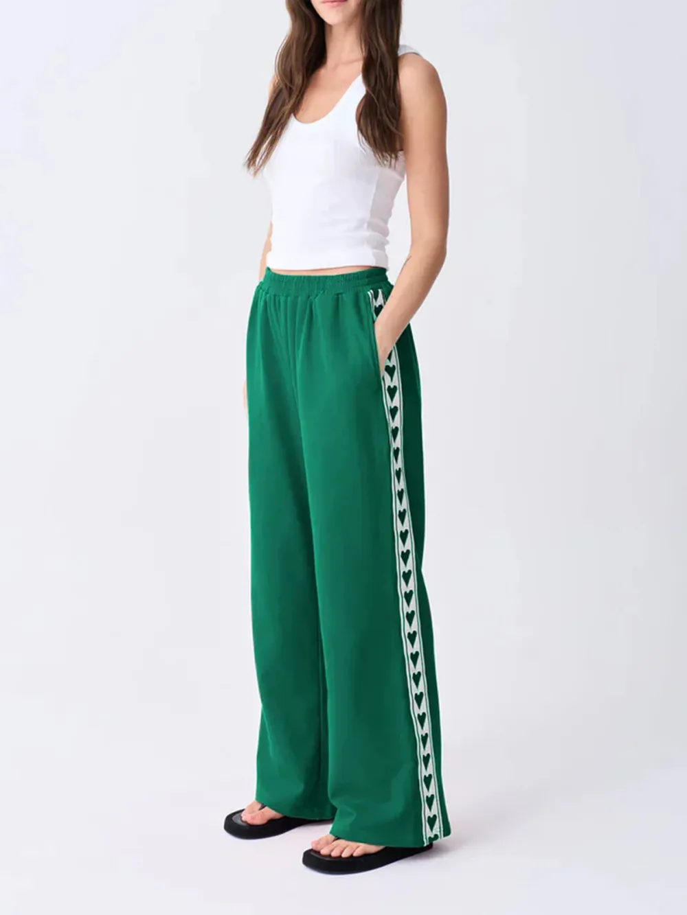Casual Style Track Pant Green