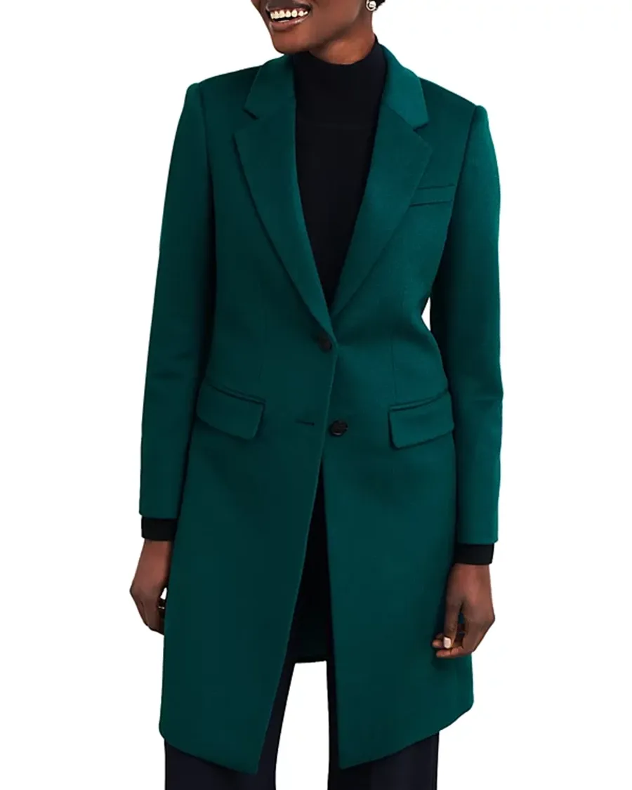 Flap Pockets at Front Wool Coat