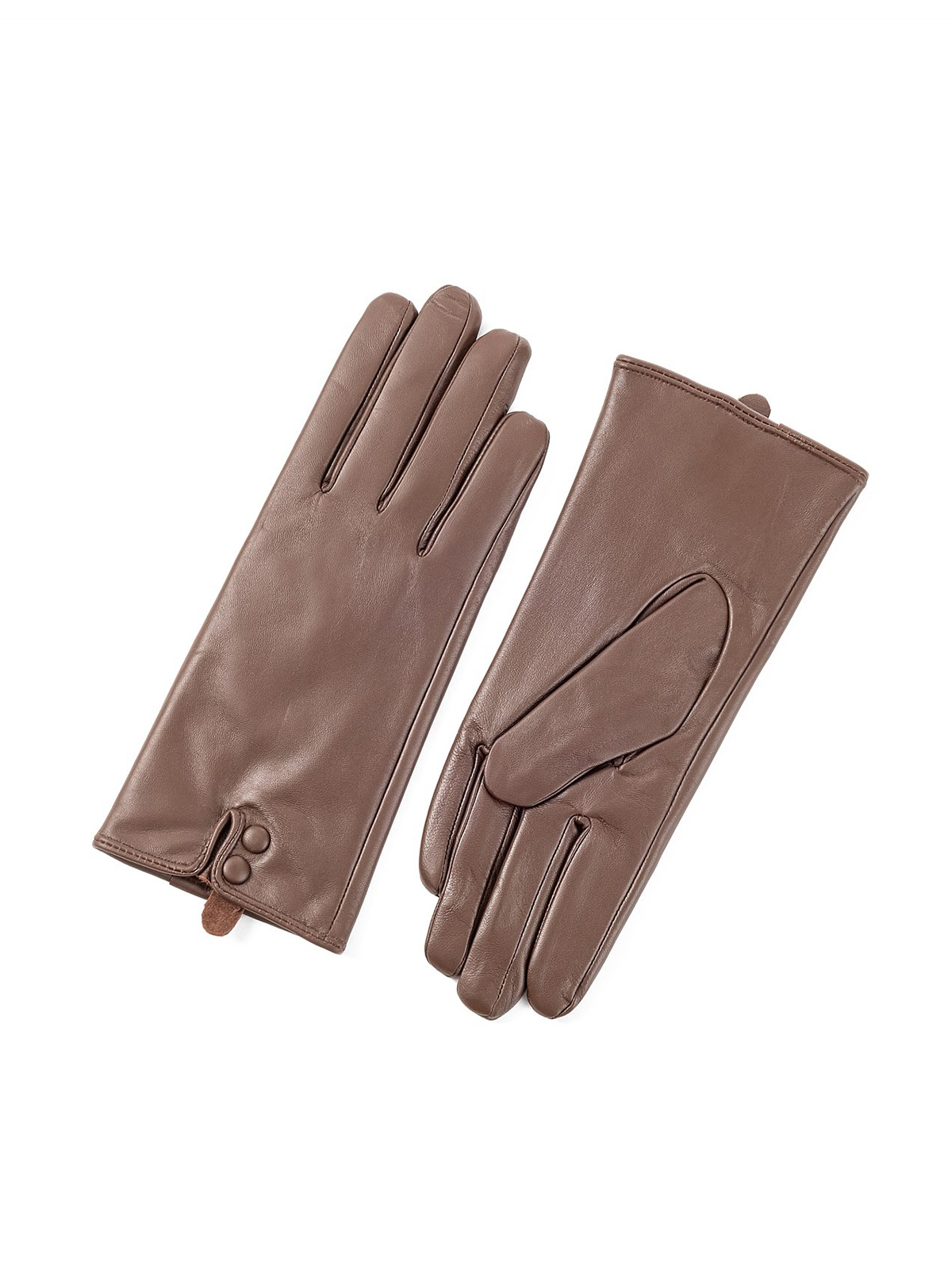 Snap Fastener Leather Gloves
