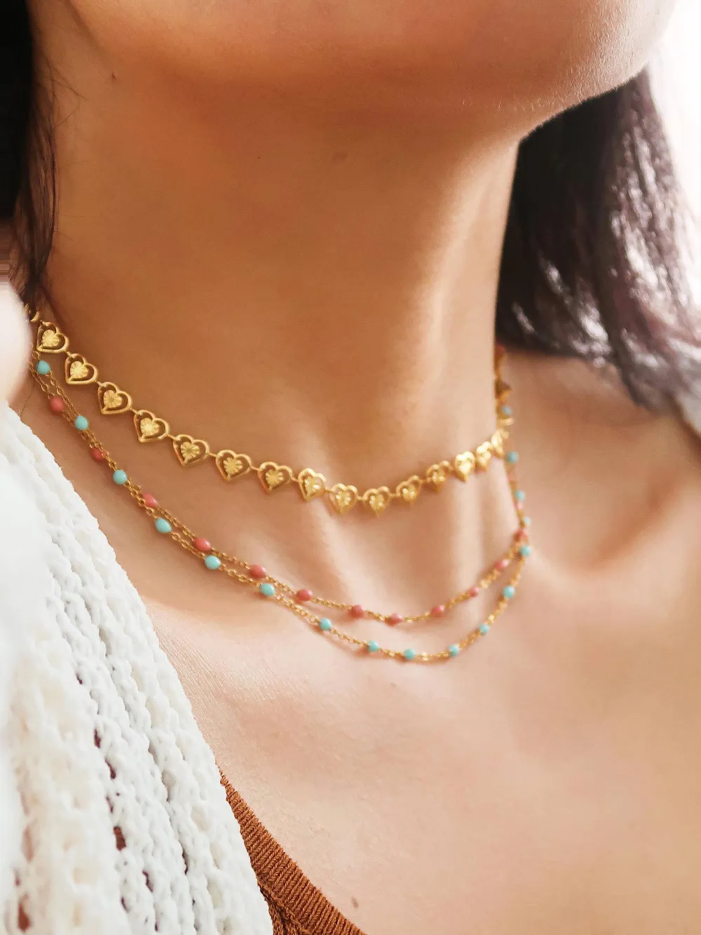 Petite Beaded Chain Necklace