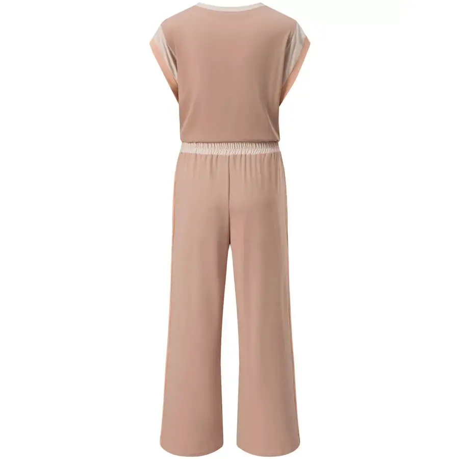 Block Detail Casual Two Piece Set