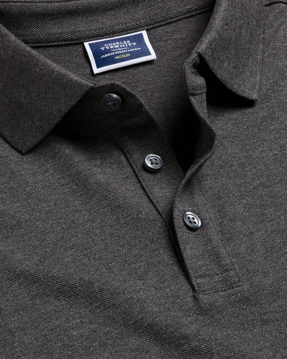 Men'S Casual Business POLO Shirt, Breathable Pique Fabric