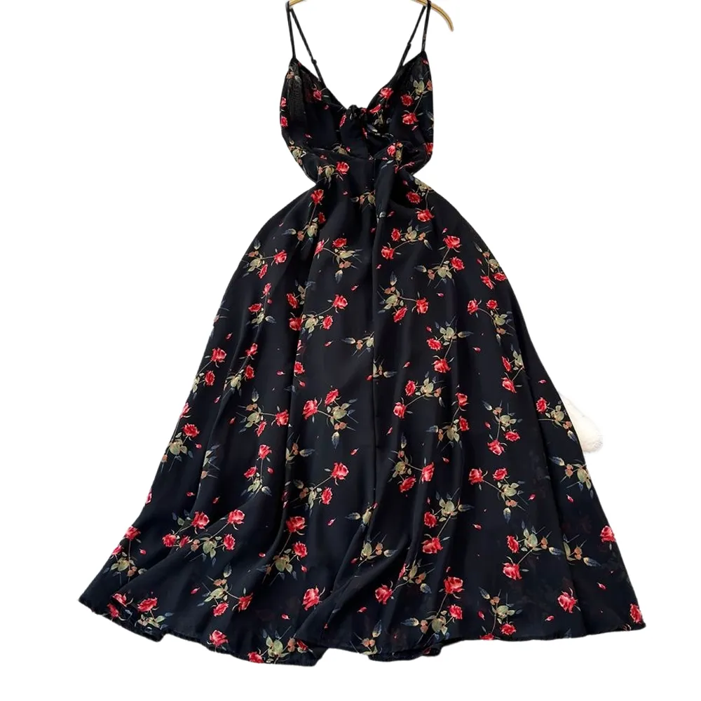 Women's Boho Floral Cami A-Line Summer Dress