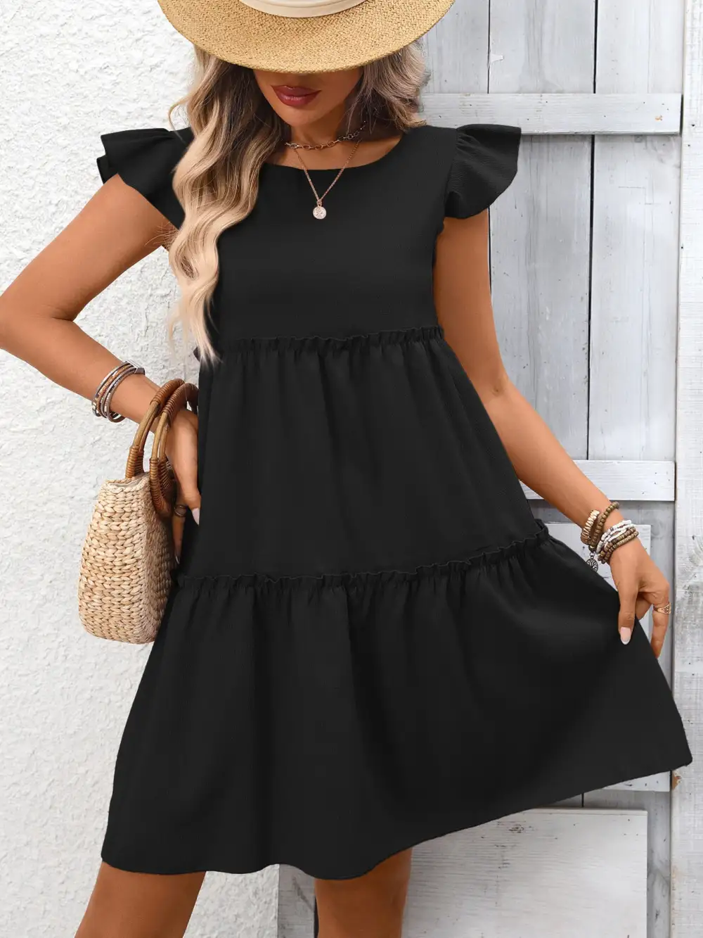 Ruffle Tiered Mini Dress