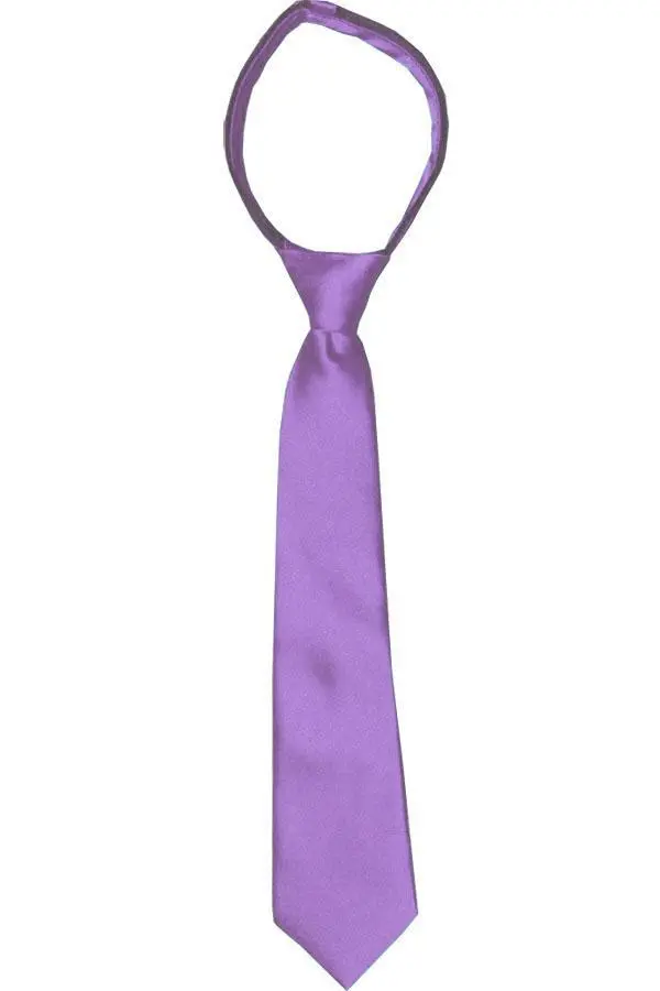 Solid Boys' Zipper Tie