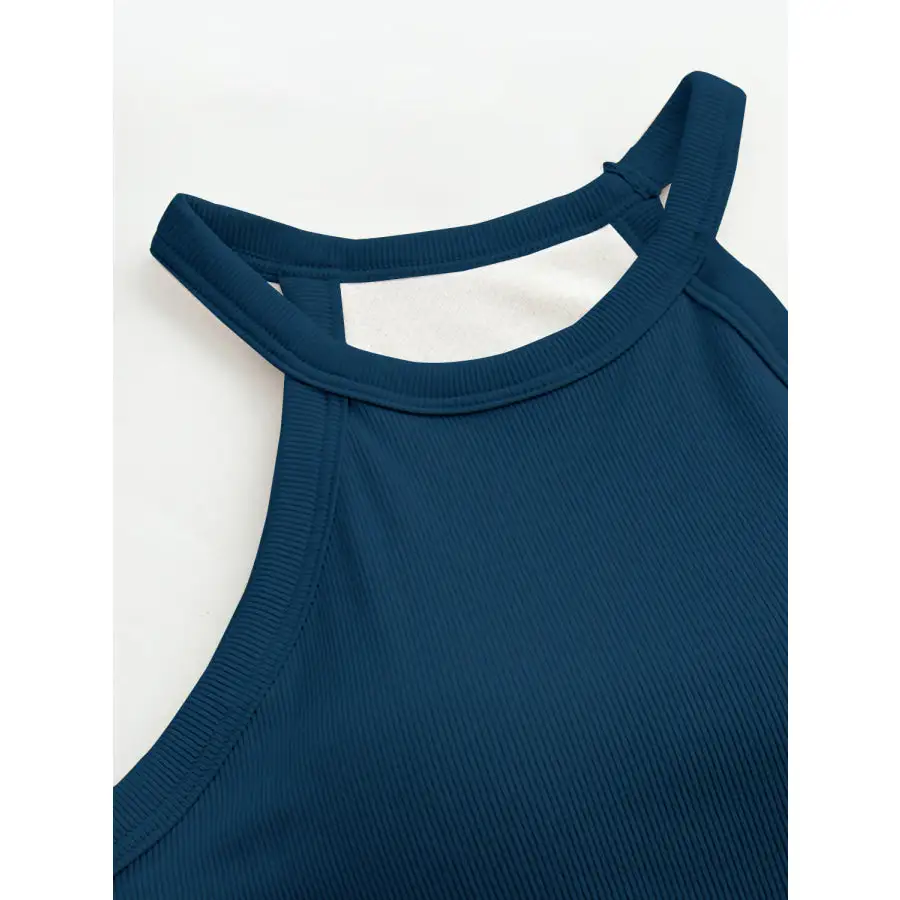 Grecian Neck Tank With Chest Pads