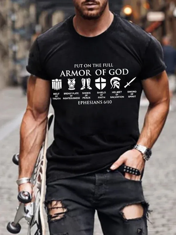 Men's Put on The Full Armor of God Casual Tee
