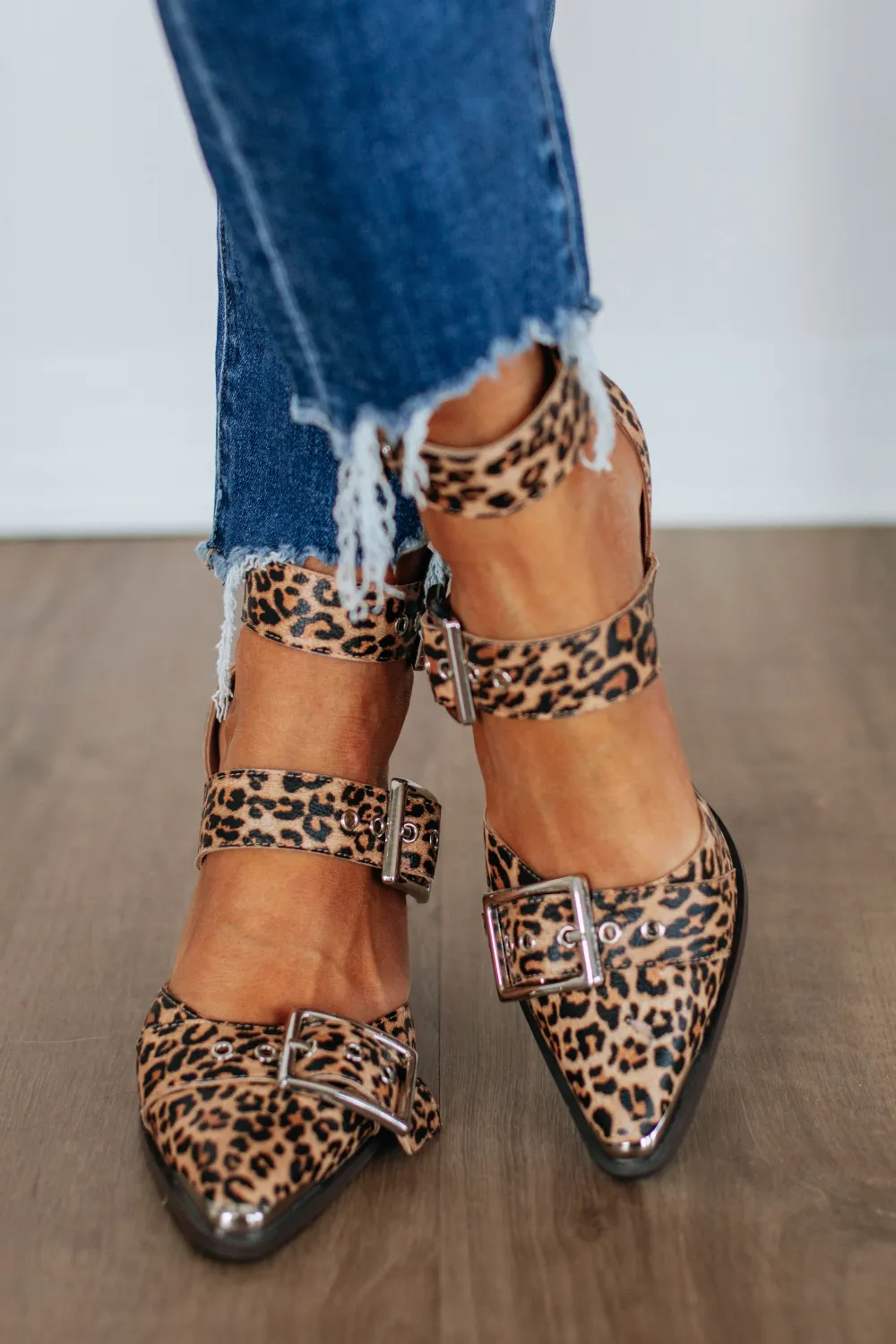 Refined Triple Buckle Pointed Toe Heels